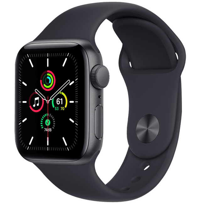 Apple Watch SE GPS 44mm Space Gray Aluminium Case with Midnight Sport Band (MKQ63) б/у